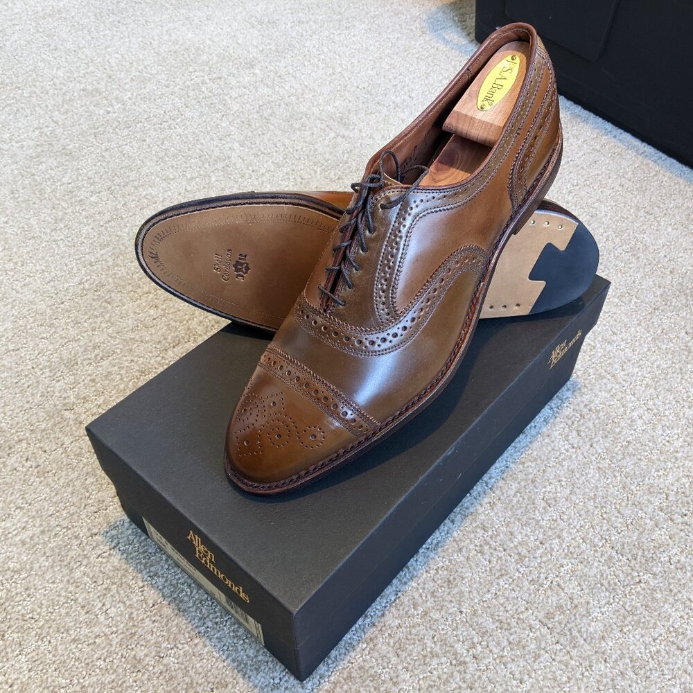Allen Edmonds Walnut Shell Cordovan, Limited Edition, Strand 12.5 D.